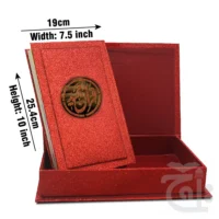 Holy Quran 11 Line With Glitter Red Box 376SGLTB-Red